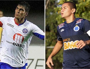 Rafael e Wellington Paulista em ação no Pituaçu (Foto: Arte / Globoesporte.com)