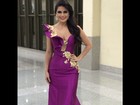Natália Guimarães atrai olhares durante o Miss Brasil 2014
