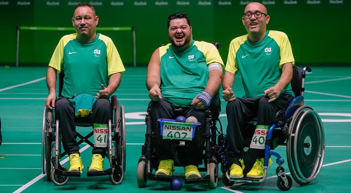 Bocha - Jogos Paralímpicos Rio 2016 - Marcelo Santos, Dirceu Pinto e Eliseu Santos (Foto: Marcelo Regua/MPIX/CPB)