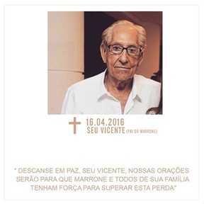 Vicente pai de Marrone (Foto: Reprodução/ Facebook) Vicente pai de Marrone (Foto: Reprodução/ Facebook)
