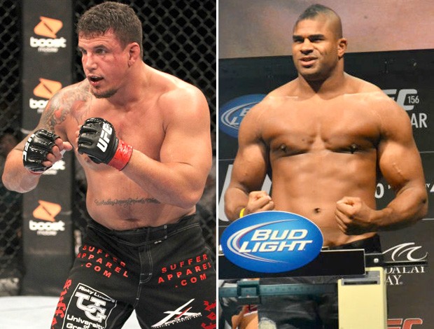 Montagem Frank Mir e Alistair Overeem (Foto: Editoria de Arte)