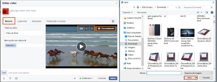 Edite as informações básicas do seu vídeo já publicado na página do Facebook (Foto: Reprodução/Barbara Mannara)
