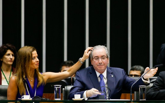 O presidente da Câmara Eduardo Cunha e Cláudia Cruz (Foto: Pedro Ladeira/Folhapress)