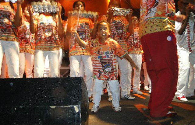 Luizinho durante os ensaios para o desfile da escola (Foto: Arquivo Pessoal)