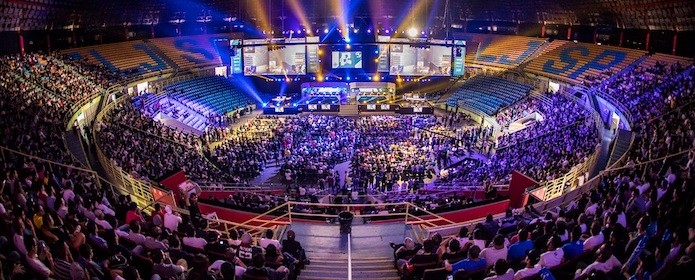 Espaço para a torcida ficou lotado nas finais da ESL Pro League 4 em São Paulo (Foto: Divulgação/ESL Pro League)