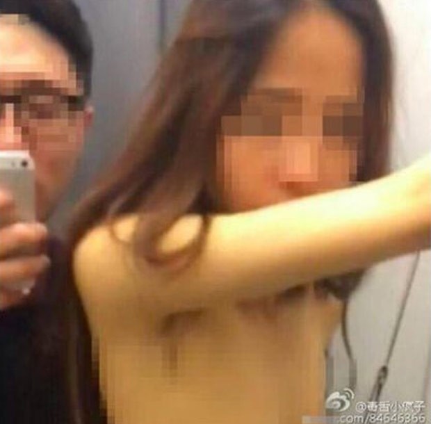 Casal gerou polêmica ao fazer sexo em provador de roupas de loja na China (Foto: Reprodução/Weibo)