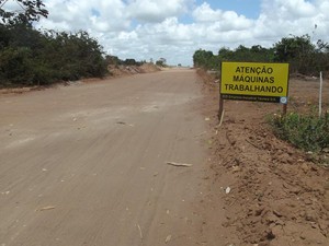 Obras está em 20% de execução, segundo o DER (Foto: Fernanda Zauli/G1)