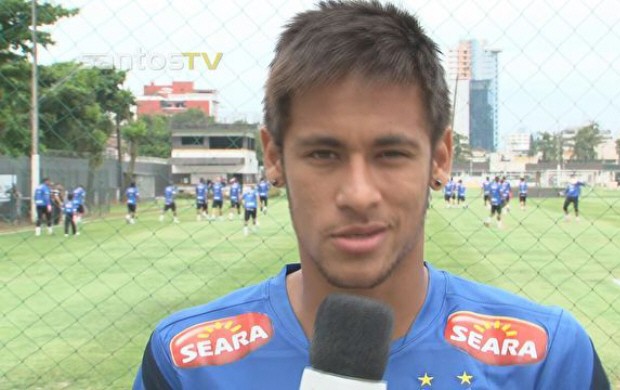 Neymar chama torcedores para Santos Run (Foto: Reprodução/Santos TV)