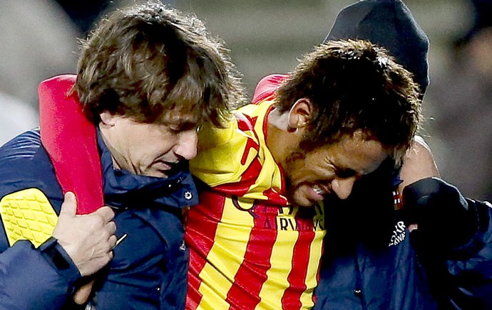 Neymar machucado jogo Barcelona e Getafe (Foto: EFE) Neymar machucado jogo Barcelona e Getafe (Foto: EFE)