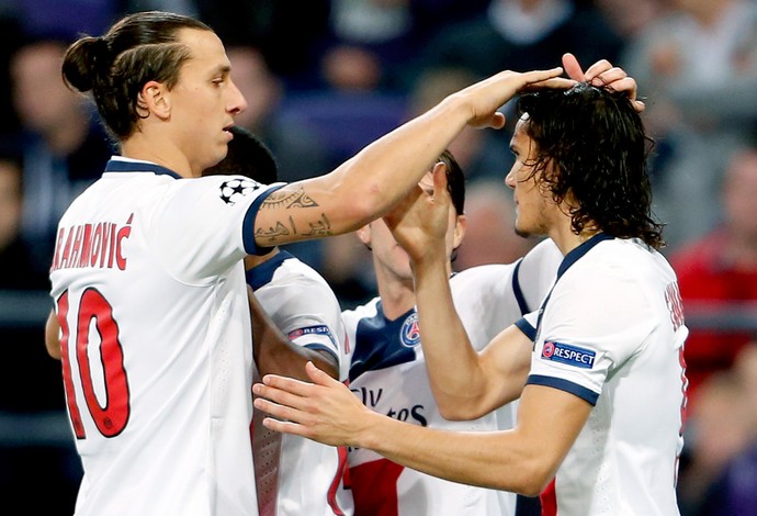 Ibrahimovic gol PSG contra o Anderlecht Liga dos Campeões (Foto: Reuters)