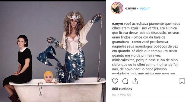 Estela May faz homenagem à mãe, Fernanda Young (Foto: Reprodução/Instagram) Estela May faz homenagem à mãe, Fernanda Young (Foto: Reprodução/Instagram)