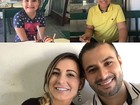 Andressa Urach e marido curtem dia de passeio e sorvete com os filhos 