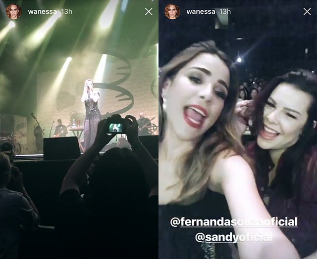 Wanessa Camargo e Fernanda Souza curtem show de Sandy (Foto: reprodução/instagram)