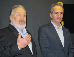 Laor e Aldo Rebelo (Foto: Juliana Vieira / GloboEsporte.com)