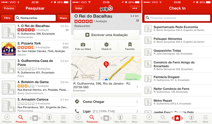 Yelp tem mais funções (Foto: Reprodução/Aline Jesus)