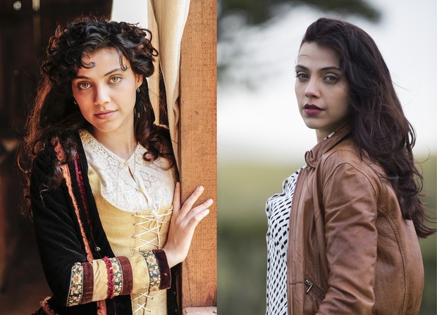 Antes e depois de Anita, personagem interpretada por Letícia Persiles (Foto: Divulgação Globo)