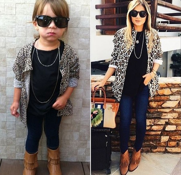 MODA - Mãe se inspira nas famosas para looks da filha (Foto: Instagram / Reprodução)