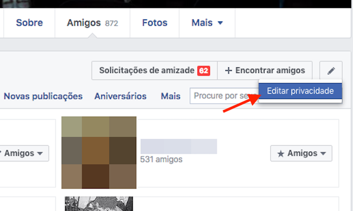 Acessando as opções de privacidade para a lista de amigos do Facebook (Foto: Reprodução/Marvin Costa) (Foto: Acessando as opções de privacidade para a lista de amigos do Facebook (Foto: Reprodução/Marvin Costa)) Acessando as opções de privacidade para a lista de amigos do Facebook (Foto: Reprodução/Marvin Costa) (Foto: Acessando as opções de privacidade para a lista de amigos do Facebook (Foto: Reprodução/Marvin Costa))