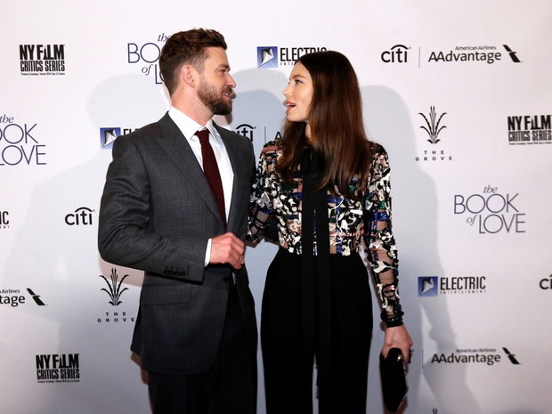 Justin Timberlake e Jessica Biel em première de filme em Los Angeles, nos Estados Unidos (Foto: Mario Anzuoni/ Reuters)