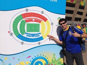 Entrada do estádio Mineirão para a partida entre Brasil e Chile (Foto: (Arquivo pessoal/ Luís Corvini)) Entrada do estádio Mineirão para a partida entre Brasil e Chile (Foto: (Arquivo pessoal/ Luís Corvini))