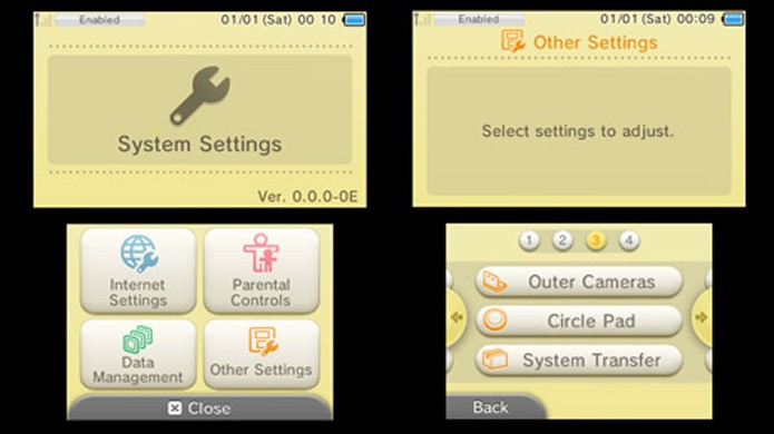 Encontre a opção System Transfer em Other Settings do Nintendo 3DS (Foto: Divulgação)