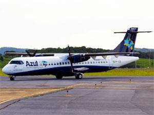 Aeronave turboélice ATR 72-200 da Azul Linhas Aéreas (Foto: Divulgação)