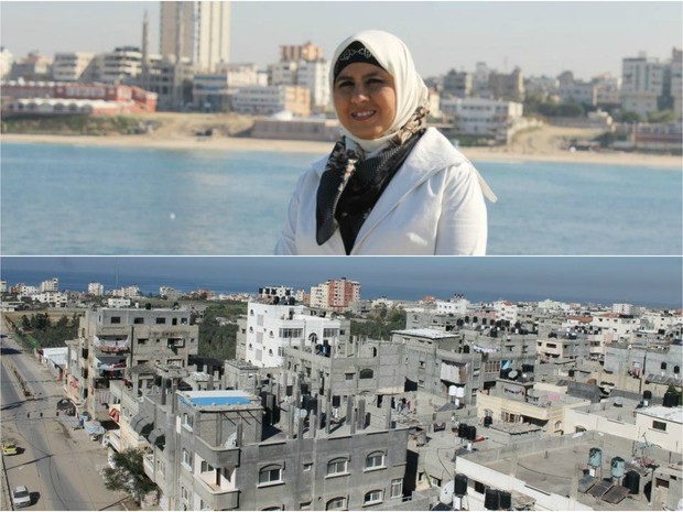 Karine em sua primeira vistia a Faixa de Gaza, em 2012. ela realizou a peregrinação a Meca. (Foto: Karine Garcês/Arquivo Pessoal)
