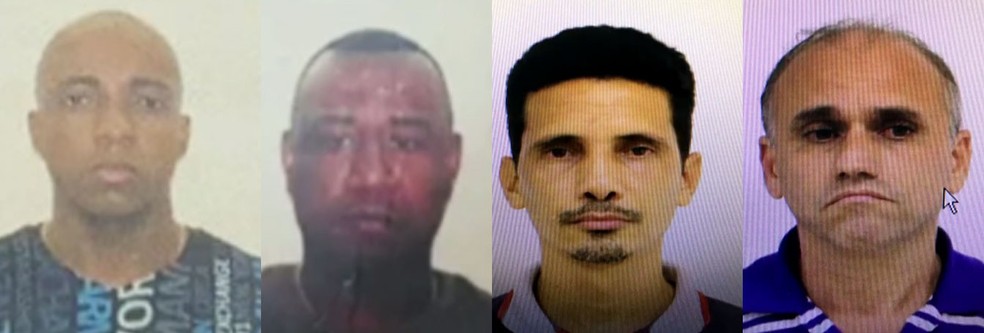 José Carlos, João Victor, Marcio e Luciano foram presos por envolvimento no contrabando de armas para o Brasil (Foto: Reprodução/ TV Globo)
