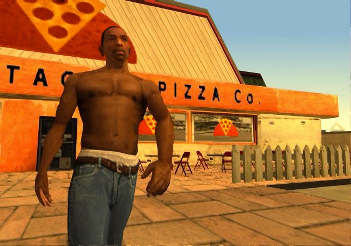 Carl "CJ" Johnson de GTA San Andreas (Foto: Divulgação/Rockstar) Carl "CJ" Johnson de GTA San Andreas (Foto: Divulgação/Rockstar)