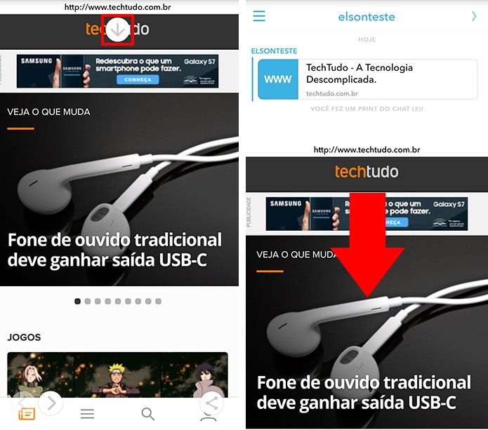 Navegador do Snapchat pode ser fechado por botão ou através de gestos (Foto: Reprodução/Elson de Souza)