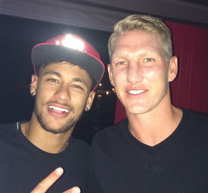Neymar e Schweinsteiger (Foto: Instagram)