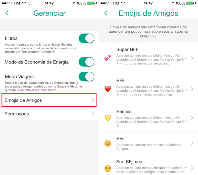 Clique em Emojis de Amigos e personalize os que desejar (Foto: Reprodução/Juliana Pixinine)