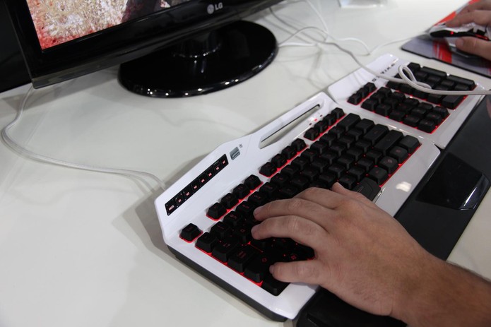 Acessórios para o PC como mouses e teclados podem ser usados na BGS 2013 (Foto: Pedro Cardoso/ TechTudo) Acessórios para o PC como mouses e teclados podem ser usados na BGS 2013 (Foto: Pedro Cardoso/ TechTudo)