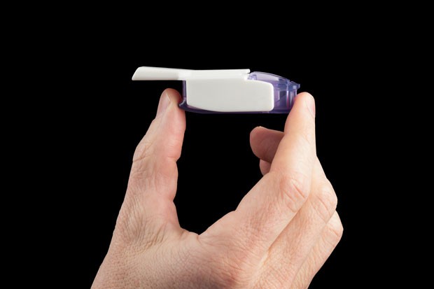 Inalador portátil para uso do Afrezza, insulina inalável que teve sua comercialização nos EUA autorizada pela FDA  (Foto: Divulgação/MannKind Corporation)
