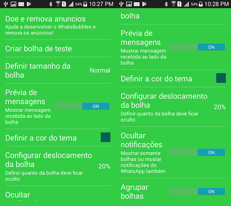 passo-4 Como usar o WhatsBubbles para receber mensagens do WhatsApp em bolhas