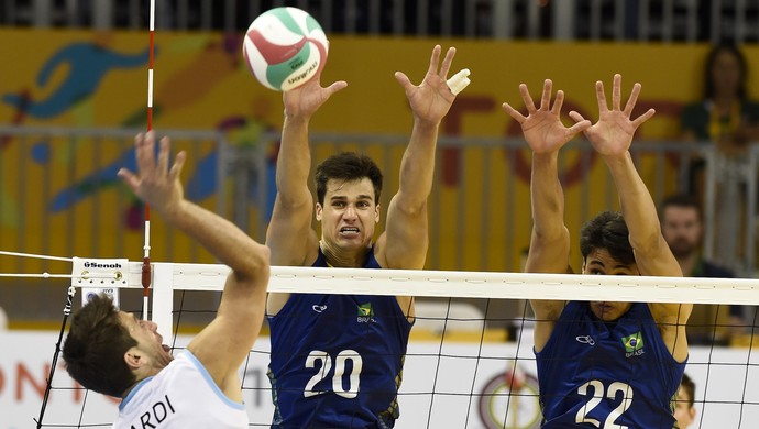 Brasil Argentina vôlei Pan Toronto (Foto: Inovafoto)