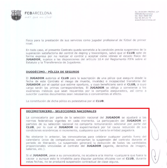 Contrato Neymar cláusula (Foto: Reprodução/Football Leaks)