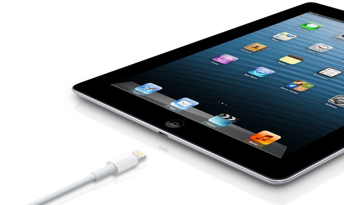 iPad 4 é o primeiro modelo com o cabo lightning da Apple (Foto: Divulgação/Apple)