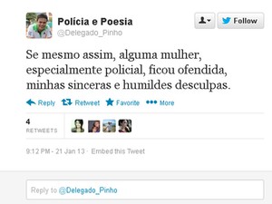 Após polêmica, delegado Pedro Paulo se desculpa no Twitter (Foto: reprodução)