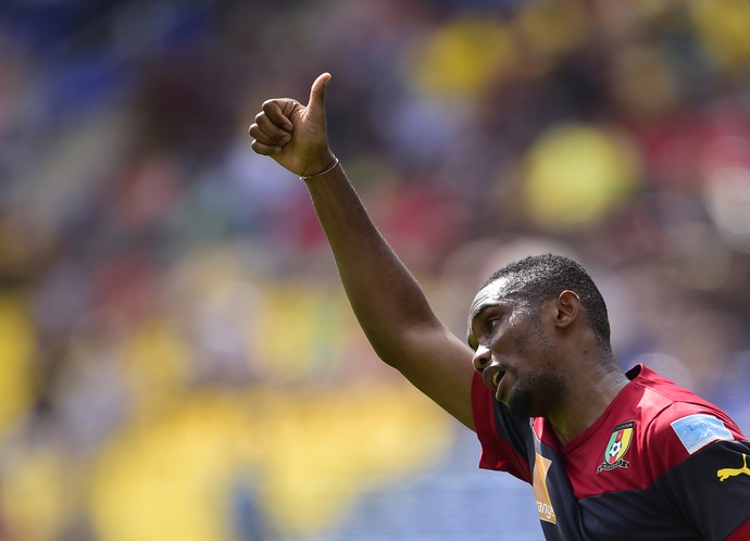 Samuel Eto'o treino Camarões (Foto: AFP)