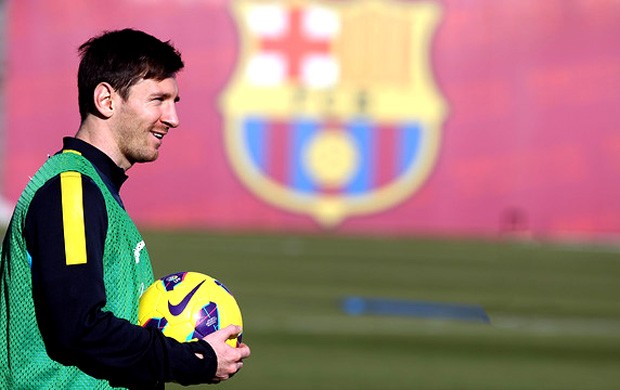Messi no treino do Barcelona  (Foto: Miguel Ruiz / Site Oficial do Barcelona)
