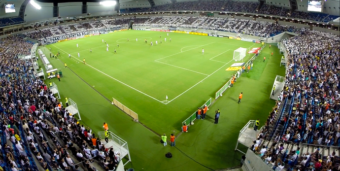 Imagem aérea da Arena das Dunas - ABC x Vasco (Foto: Gabriel Azevedo/Drone Midia)
