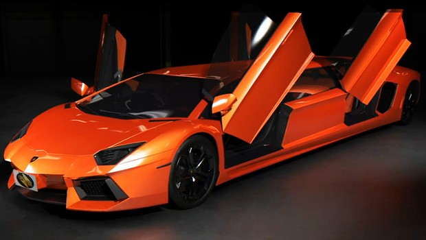 Empresa de aluguel de carros de luxo prepara Lamborghini Aventador limusine (Foto: Divulgação)