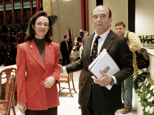 Ana Patricia Botín e seu pai (Foto: Agência EFE)