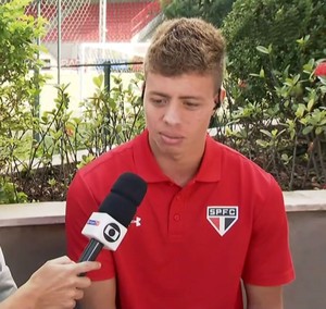 Lucas Fernandes, meia do São Paulo (Foto: Reprodução SporTV) Lucas Fernandes, meia do São Paulo (Foto: Reprodução SporTV)