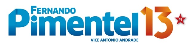 O petista Fernando Pimentel usa a cor azul em sua logomarca (Foto: Divulgação)