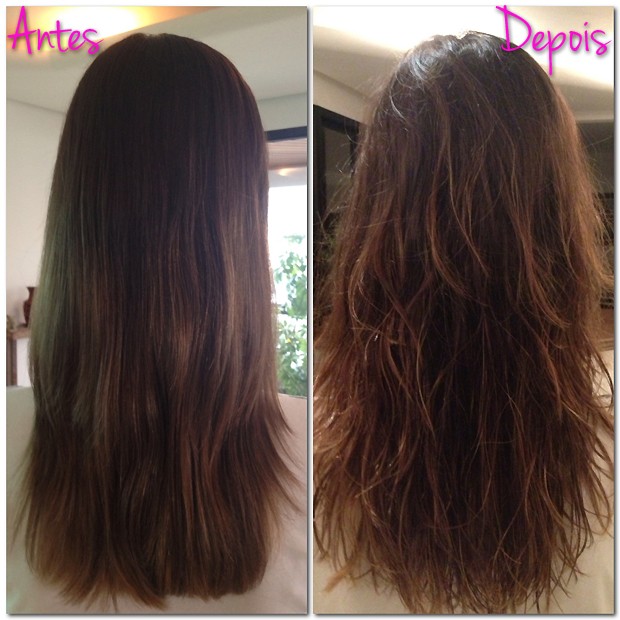 Meu cabelo antes e depois de usar o produto caseiro (Foto: QUEM Inspira)