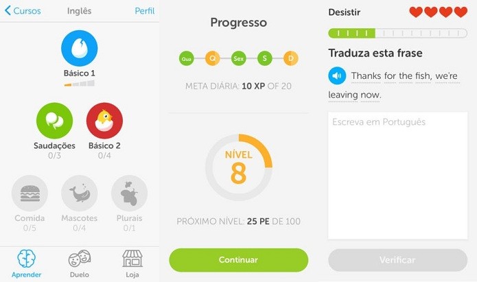 Pratique e aprenda outro idioma com a ajuda do Duolingo (Foto: Reprodução/Edivaldo Brito)