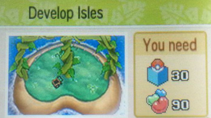 Pokémon Sun e Moon: só é possível evoluir sua ilha atingindo o número pedido de Pokémon capturados e Beans (Foto: Reprodução / Thomas Schulze)