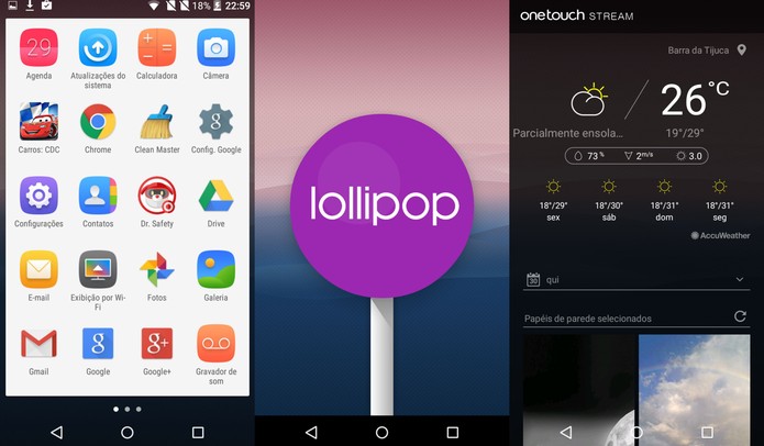Android Lollipop do Idol 3 tem modificações feitas pela Alcatel (Foto: Reprodução/Caio Bersot) Android Lollipop do Idol 3 tem modificações feitas pela Alcatel (Foto: Reprodução/Caio Bersot)